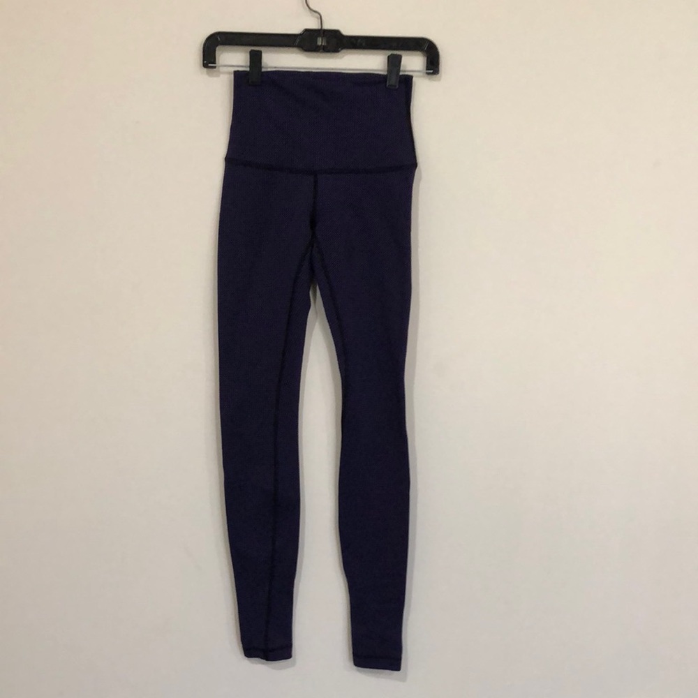 Lululemon multi color Wunder under HR textured legging sz 4 30” inseam